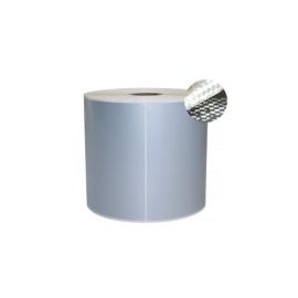 Étiquettes à damier, argent permanent adhésif ( Imprimantes de bureau )-BYPOS-7001
