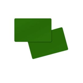 Carte PVC des deux côtés verte mate 86 x 54 x 0,76 mm (500 pièces)-403028M
