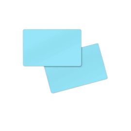 Carte PVC double face bleu clair 86 x 54 x 0,76 mm (500 pièces)-403027