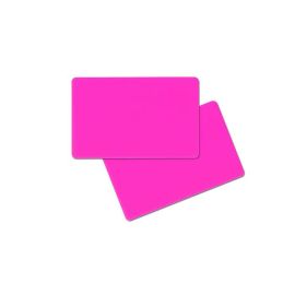 Carte PVC double face Rose néon 86 x 54 x 0,76 mm (500 pièces)-403033