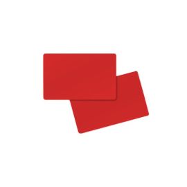 Carte PVC rouge mate des deux côtés 86 x 54 x 0,76 mm (500 pièces)-403025M