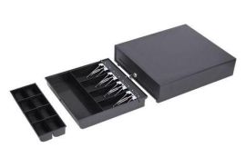 BYPOS Cash Drawer E410, Manual Button, Noir
