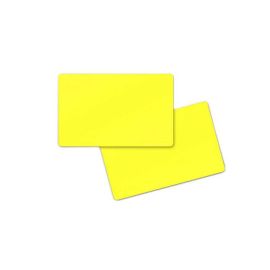 carte PVC double face jaune mat 86 x 54 x 0,76 mm (500 pièces)